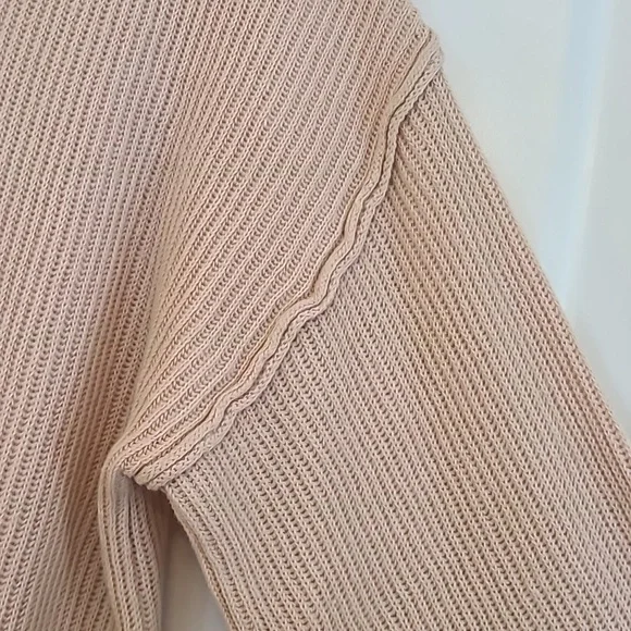 Free People Beach Picnic Sweater Mini Dress Oversized Size S Color: Natural - Picture 8 of 14